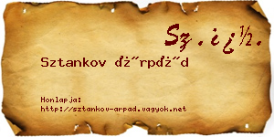 Sztankov Árpád névjegykártya